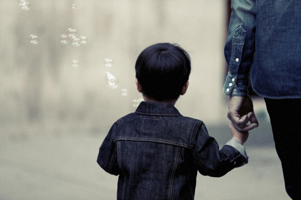 A child outdoors